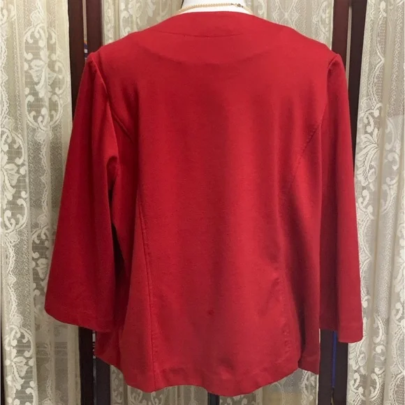 STUDIO WORKS RED BLAZER JACKET - SZ 1X - Picture 3 of 5